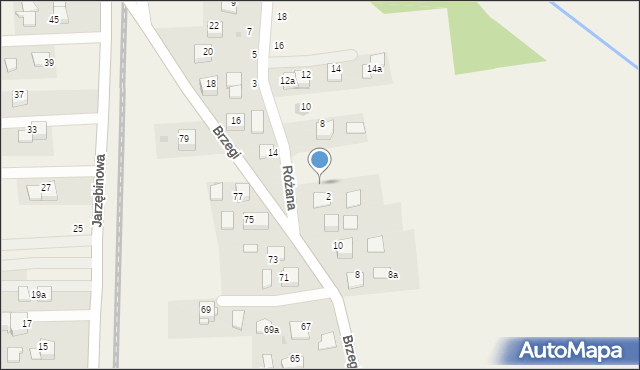 Radziszów, Różana, 4, mapa Radziszów