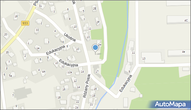 Rajsko, Różany Potok, 15a, mapa Rajsko