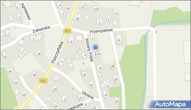 Rajsko, Różany Potok, 3, mapa Rajsko