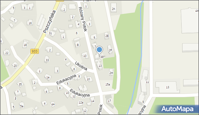 Rajsko, Różany Potok, 9, mapa Rajsko