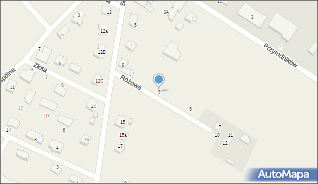 Rębiechowo, Różowa, 3, mapa Rębiechowo