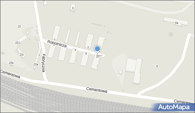 Rejowiec Fabryczny, Robotnicza, 10, mapa Rejowiec Fabryczny