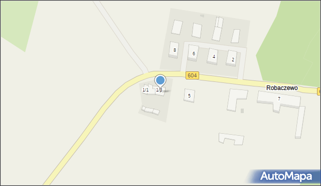 Robaczewo, Robaczewo, 1/4, mapa Robaczewo