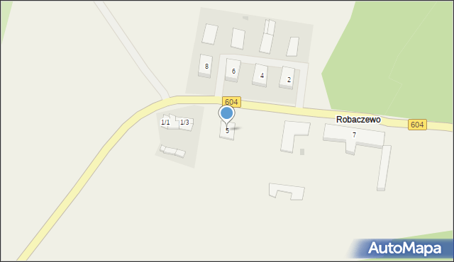 Robaczewo, Robaczewo, 5, mapa Robaczewo