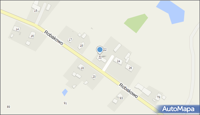 Robakowo, Robakowo, 21, mapa Robakowo