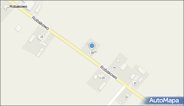 Robakowo, Robakowo, 28, mapa Robakowo