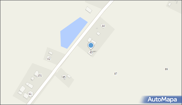 Robakowo, Robakowo, 43, mapa Robakowo