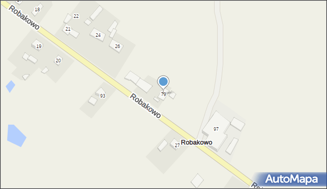 Robakowo, Robakowo, 79, mapa Robakowo