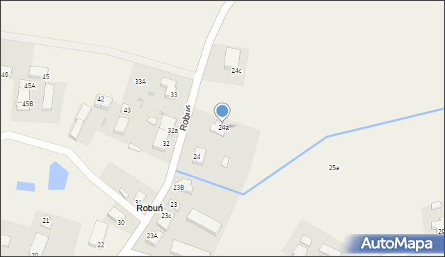 Robuń, Robuń, 24a, mapa Robuń