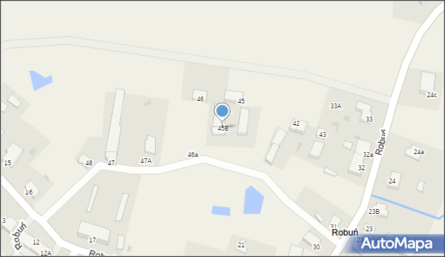 Robuń, Robuń, 45B, mapa Robuń