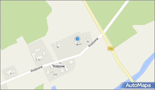 Rodzone, Rodzone, 55, mapa Rodzone