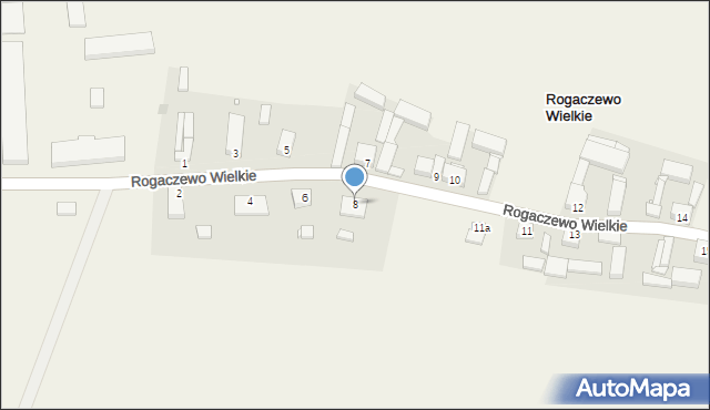 Rogaczewo Wielkie, Rogaczewo Wielkie, 8, mapa Rogaczewo Wielkie
