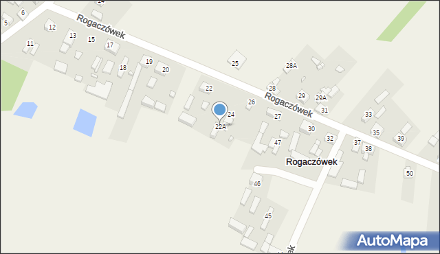 Rogaczówek, Rogaczówek, 22A, mapa Rogaczówek