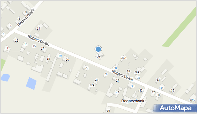 Rogaczówek, Rogaczówek, 25, mapa Rogaczówek