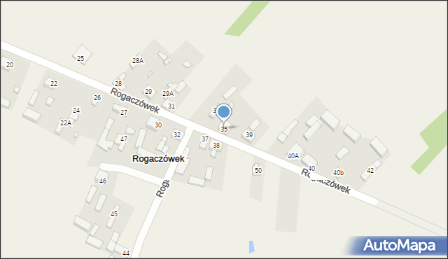 Rogaczówek, Rogaczówek, 35, mapa Rogaczówek