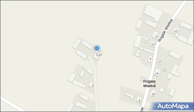 Rogale Wielkie, Rogale Wielkie, 7, mapa Rogale Wielkie