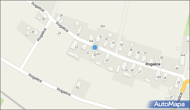 Rogalice, Rogalice, 21, mapa Rogalice