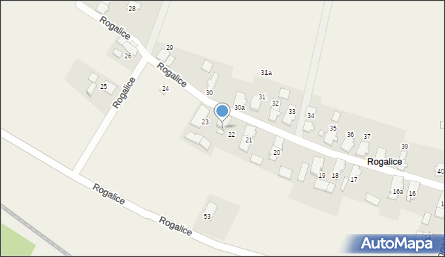 Rogalice, Rogalice, 22a, mapa Rogalice