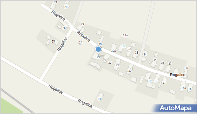 Rogalice, Rogalice, 23, mapa Rogalice