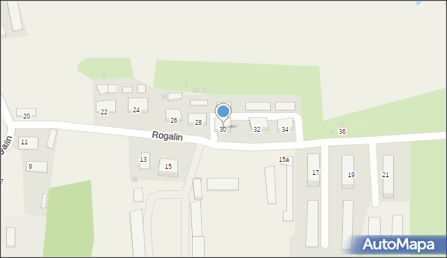 Rogalin, Rogalin, 30, mapa Rogalin