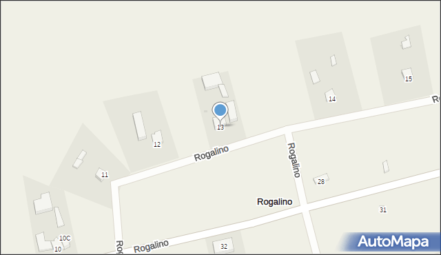 Rogalino, Rogalino, 13, mapa Rogalino