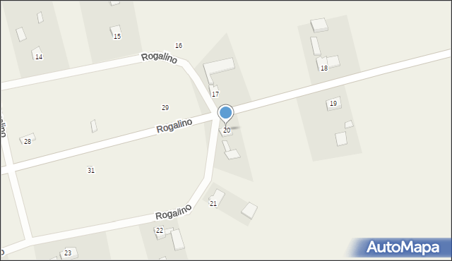 Rogalino, Rogalino, 20, mapa Rogalino