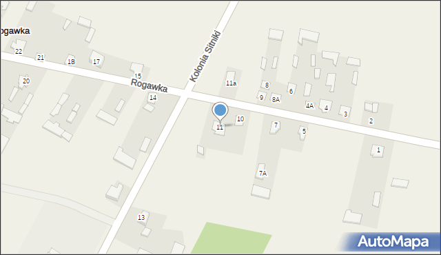 Rogawka, Rogawka, 11, mapa Rogawka