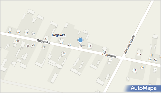 Rogawka, Rogawka, 18, mapa Rogawka