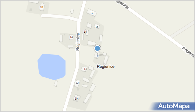 Rogienice, Rogienice, 8, mapa Rogienice