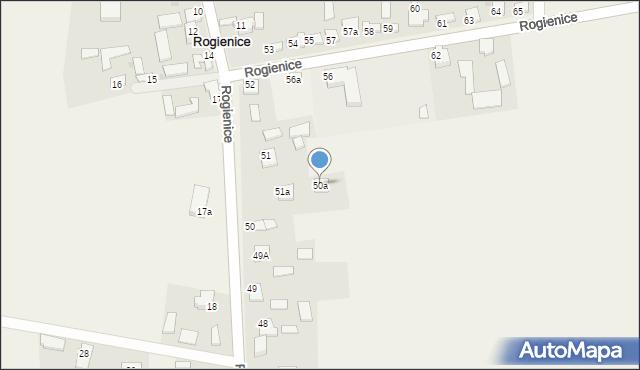 Rogienice, Rogienice, 50a, mapa Rogienice