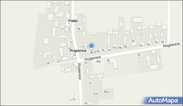 Rogienice, Rogienice, 53, mapa Rogienice