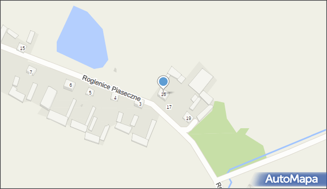 Rogienice Piaseczne, Rogienice Piaseczne, 16, mapa Rogienice Piaseczne