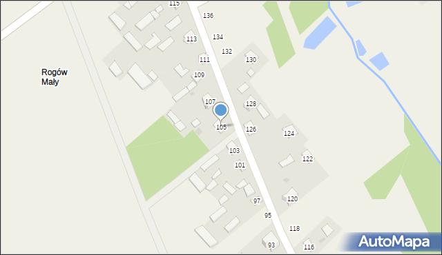 Rogów, Rogów, 105, mapa Rogów