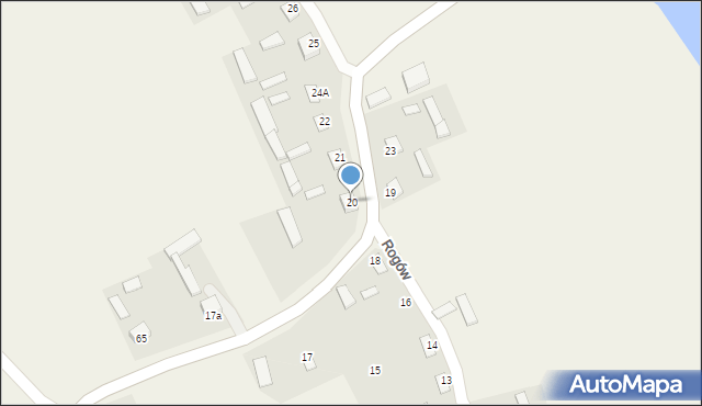 Rogów, Rogów, 20, mapa Rogów