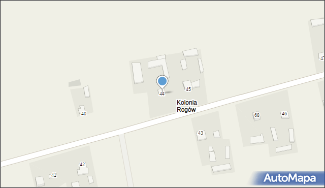 Rogów, Rogów, 44, mapa Rogów