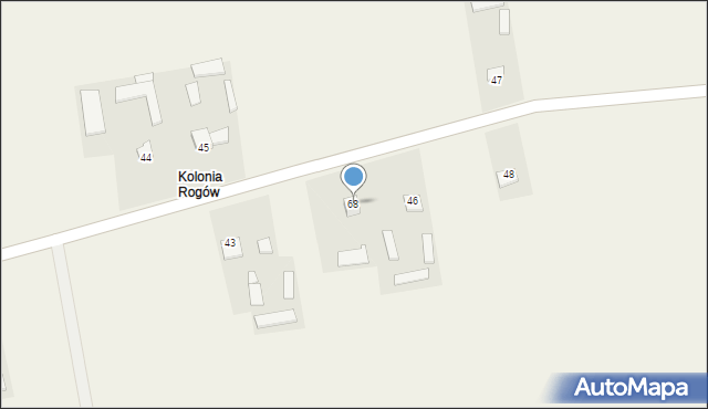 Rogów, Rogów, 68, mapa Rogów