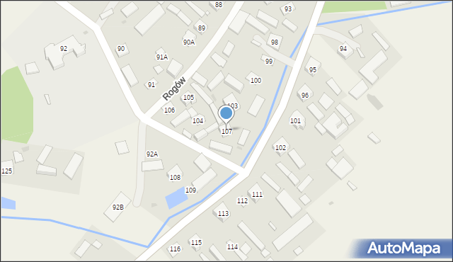 Rogów, Rogów, 107, mapa Rogów