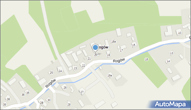 Rogów, Rogów, 20, mapa Rogów
