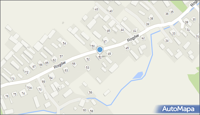 Rogów, Rogów, 51, mapa Rogów