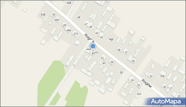 Rogów, Rogów, 43, mapa Rogów