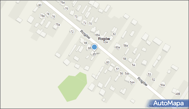 Rogów, Rogów, 63, mapa Rogów