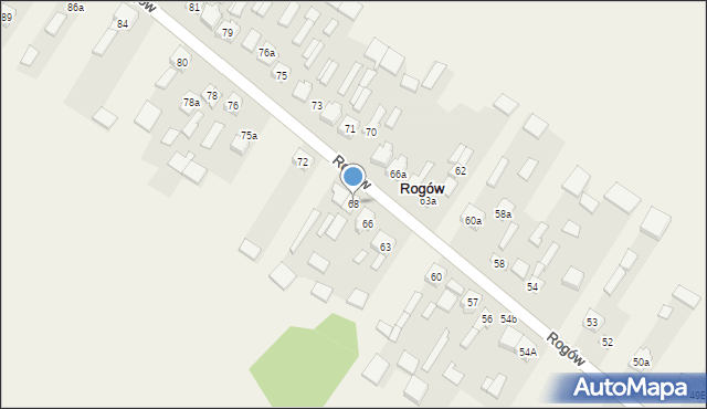 Rogów, Rogów, 68, mapa Rogów
