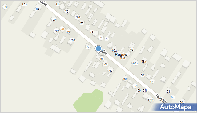 Rogów, Rogów, 69, mapa Rogów