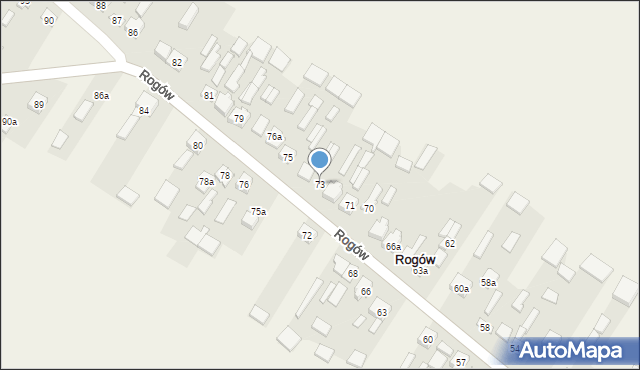 Rogów, Rogów, 73, mapa Rogów