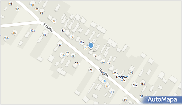 Rogów, Rogów, 74, mapa Rogów