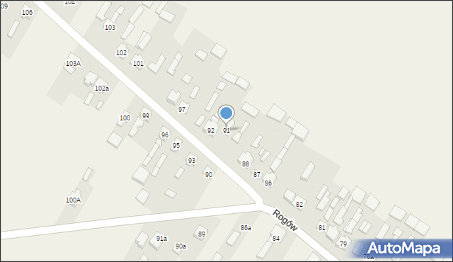 Rogów, Rogów, 91, mapa Rogów