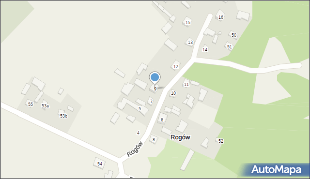 Rogów, Rogów, 9, mapa Rogów