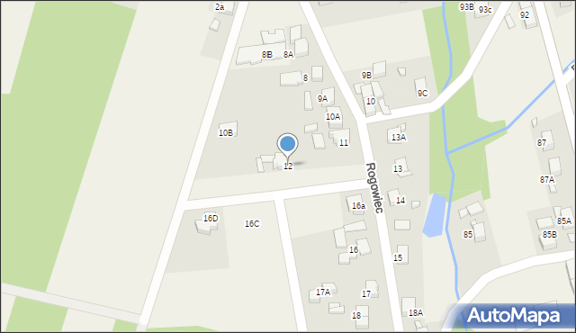 Rogów, Rogowiec, 12, mapa Rogów