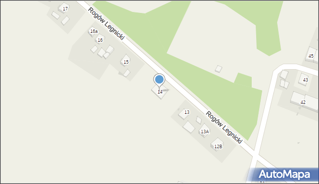 Rogów Legnicki, Rogów Legnicki, 14, mapa Rogów Legnicki