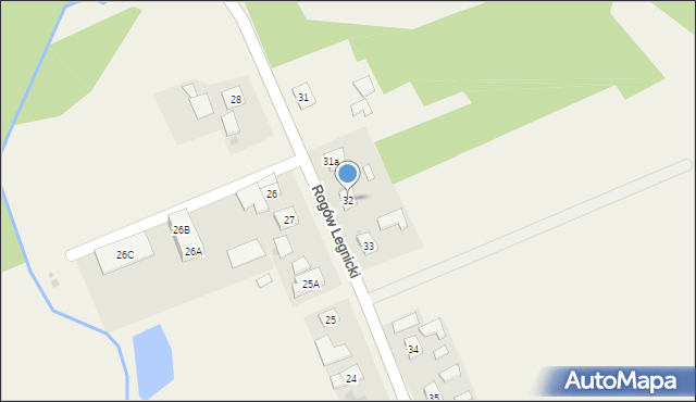 Rogów Legnicki, Rogów Legnicki, 32, mapa Rogów Legnicki